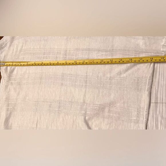 Theory Sweater Women’s Small White Sheer Tunic Lightweight Linen Blend - Picture 5 of 5